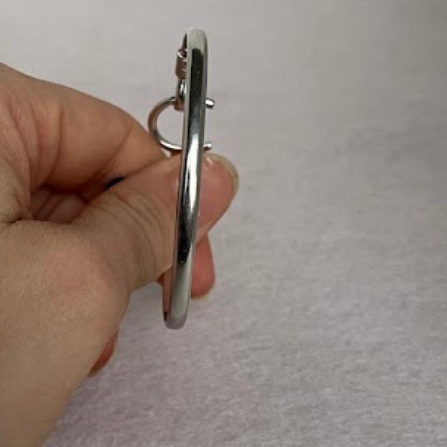 Vintage Sterling Silver Bangle Bracelet | Open Tension Cuff | Fits 6–6.75” Wrist