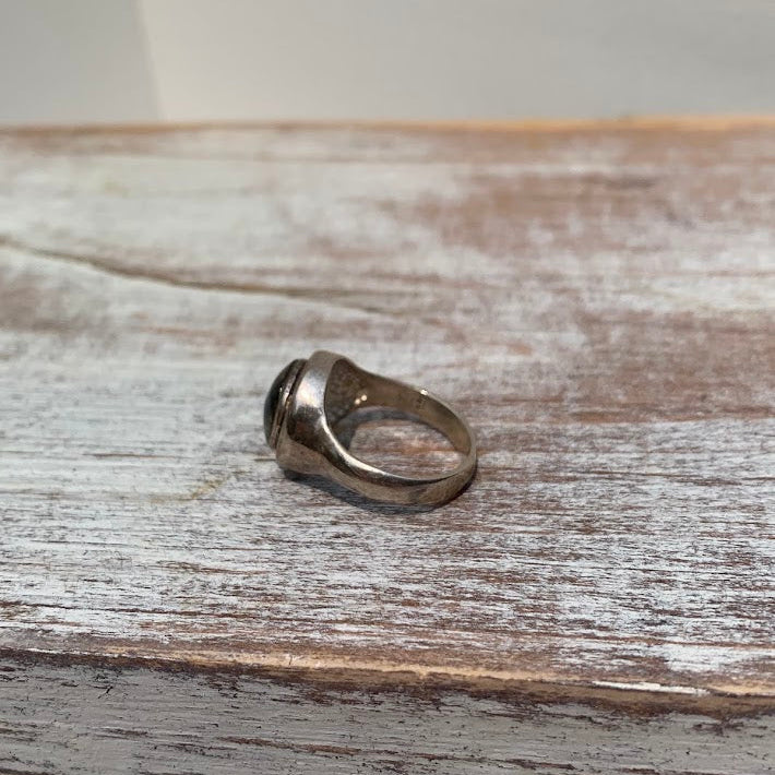 Vintage Sterling Silver Glass Eye Ring | 925 | Size 6.5 | Gothic Oddities