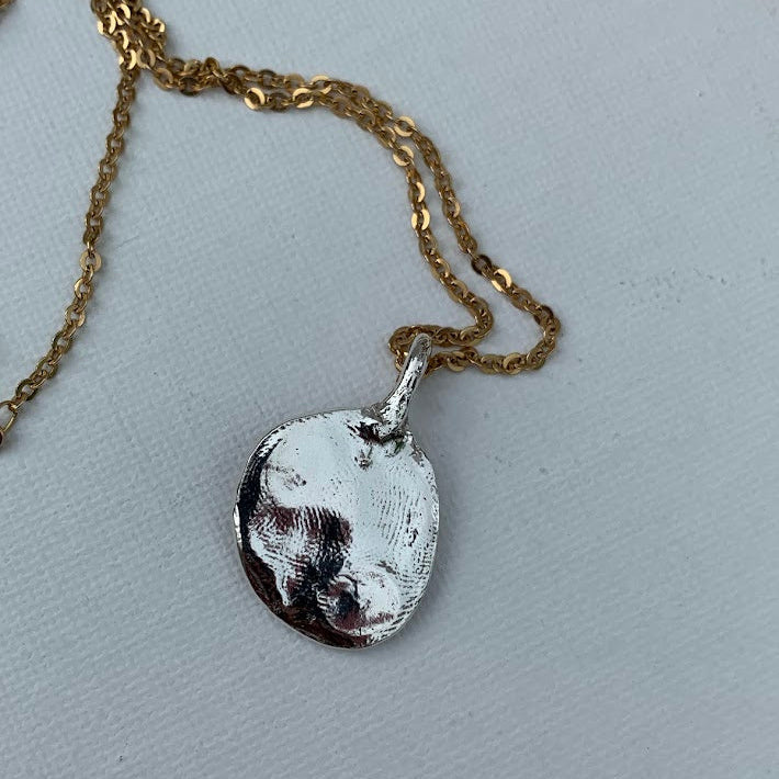 Handmade .999 Fine Silver Athena Greek Goddess Coin Pendant | CZ Accents
