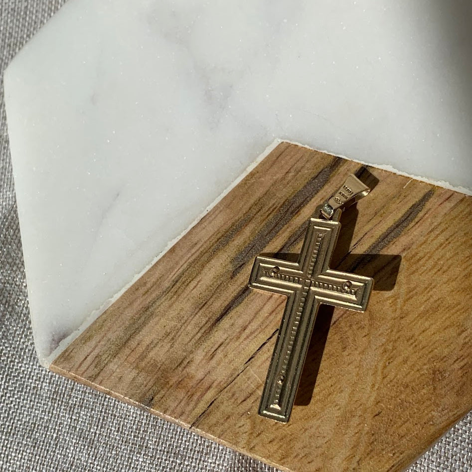 14K Gold Crucifix Cross Pendant | 3.62g