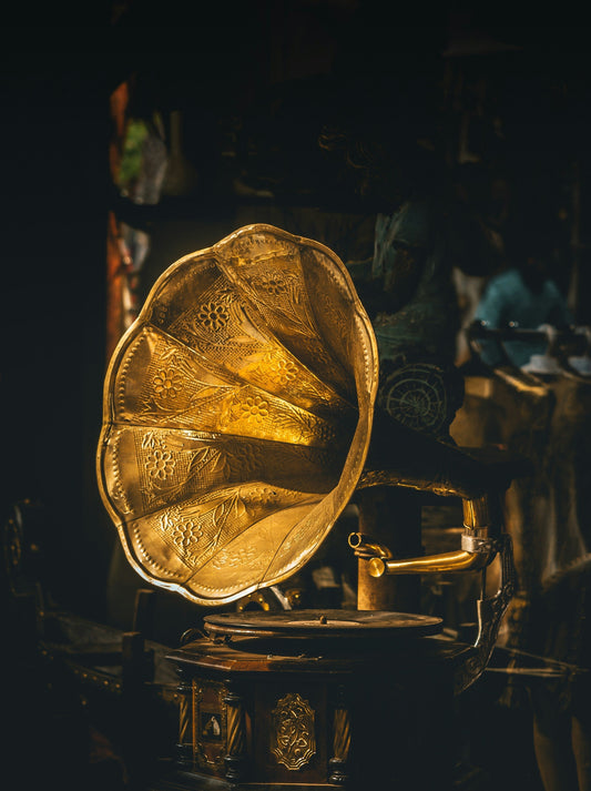 brass musical record player