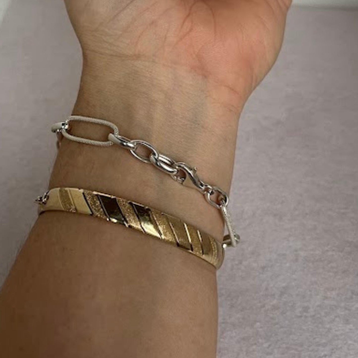 Vintage Sterling Silver Oval Link Bracelet – Lightweight Everyday Chain Bracelet