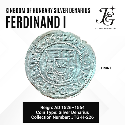 Kingdom of Hungary Silver Denarius of Ferdinand I (AD 1526–1564)