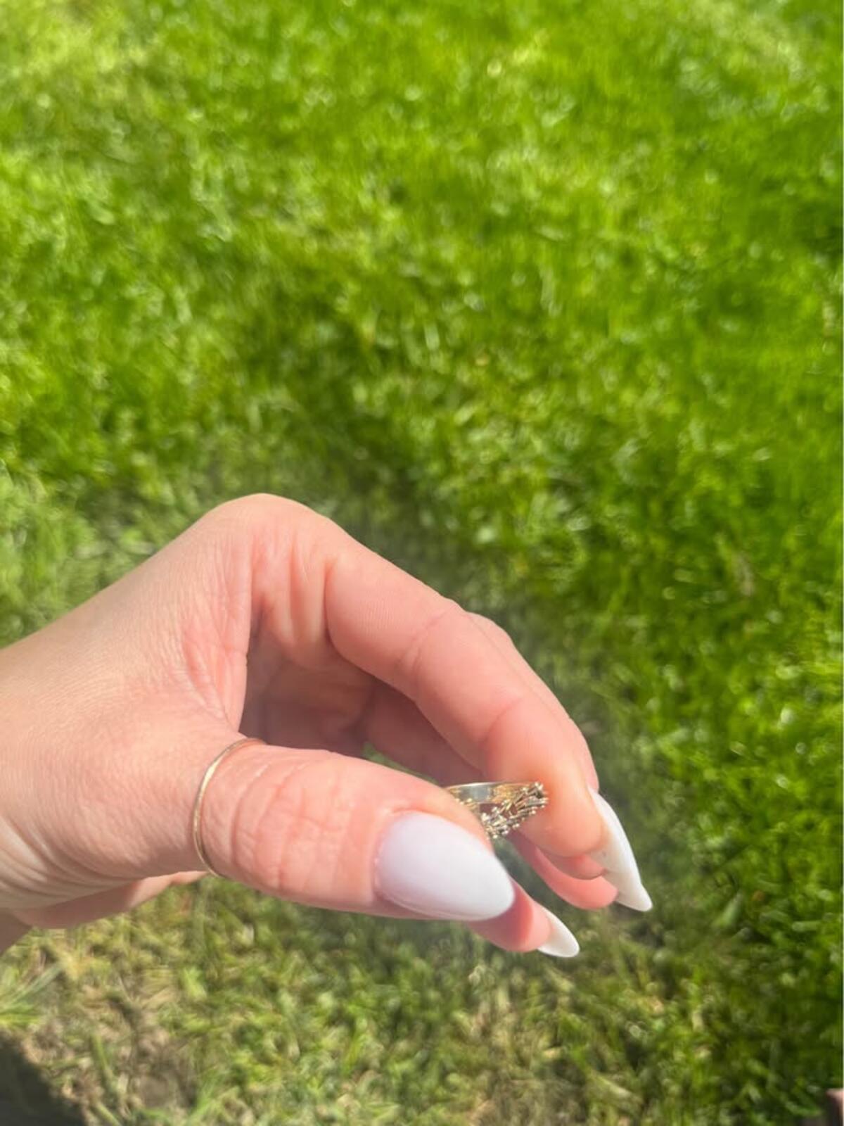 Vintage 14k Gold Chain Ring - Size 6.5 - 2.36g