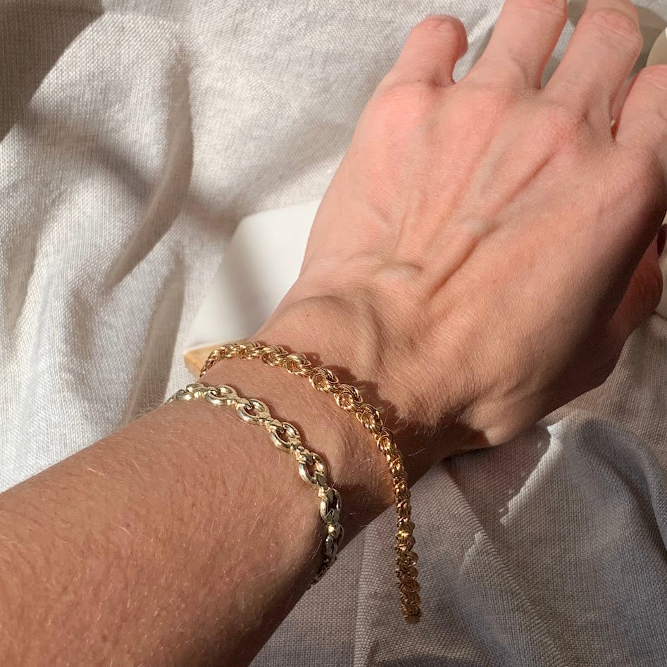 10K Gold Byzantine Style Fancy Link Bracelet | 3.7g | 7.5"