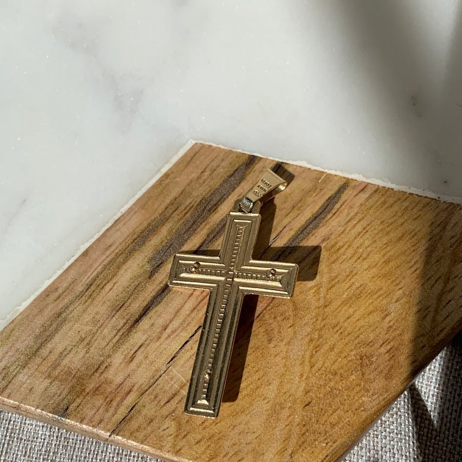 14K Gold Crucifix Cross Pendant | 3.62g