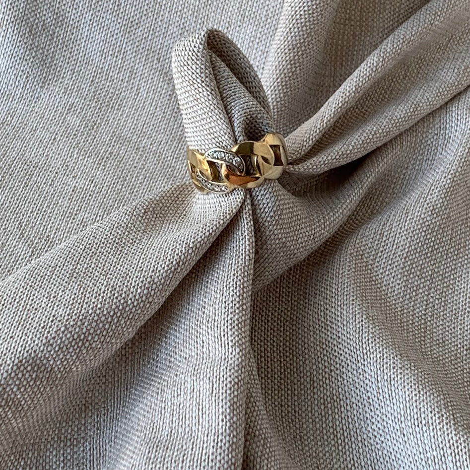 10K Gold Curb Link Ring | 2.94g | Size 7.5