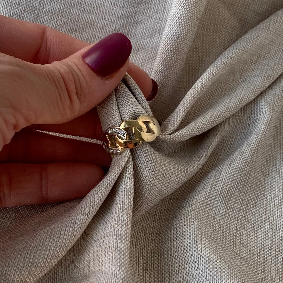 10K Gold Curb Link Ring | 2.94g | Size 7.5