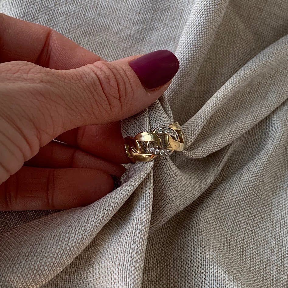 10K Gold Curb Link Ring | 2.94g | Size 7.5
