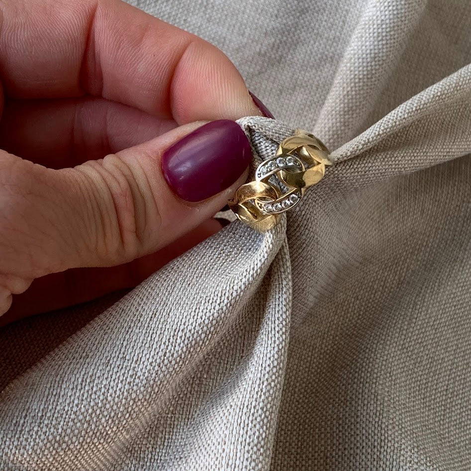10K Gold Curb Link Ring | 2.94g | Size 7.5