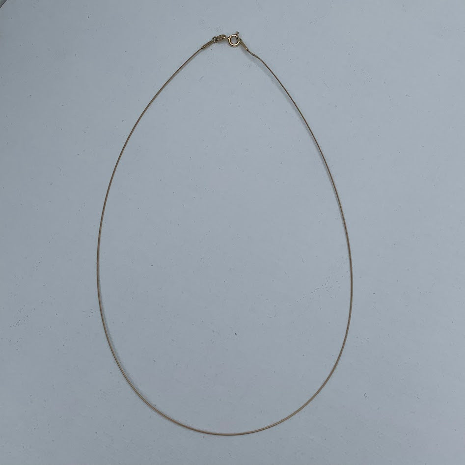 Vintage 14K Yellow Gold Neck Wire Collar Necklace | 1.25g | 16.25"