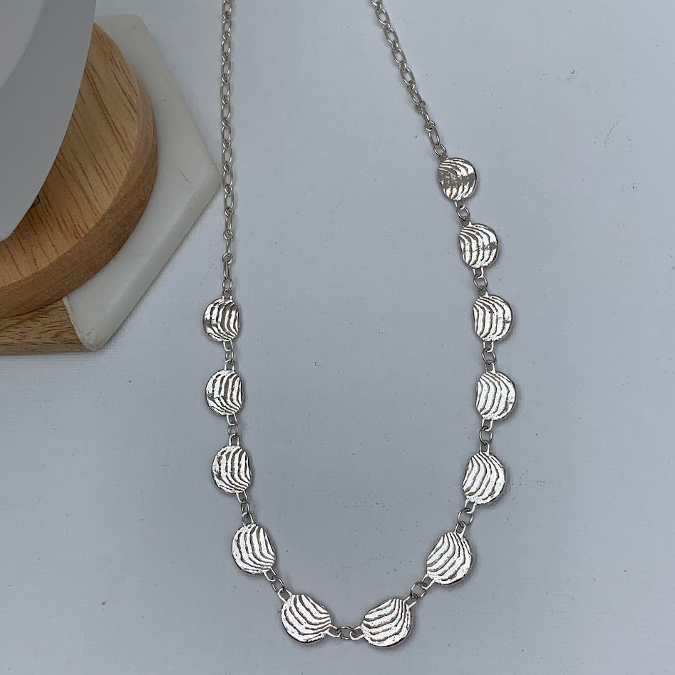 Sterling Silver Reversible Organic Station Necklace | 26.19g
