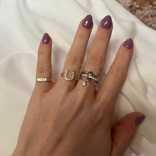 10k Solid Gold Horseshoe Ring – Size 6