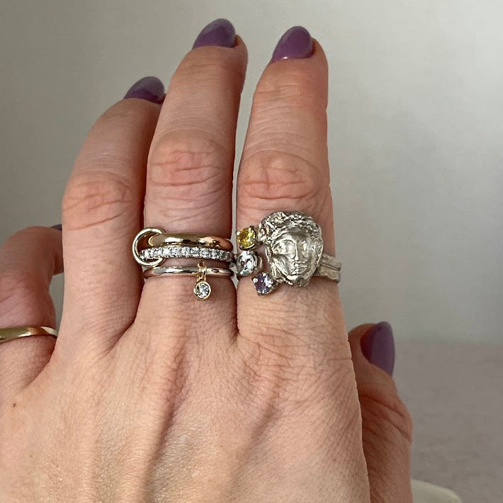 Studio Made Greek Goddess Fine Silver Ring