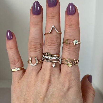 10k Solid Gold Horseshoe Ring – Size 6