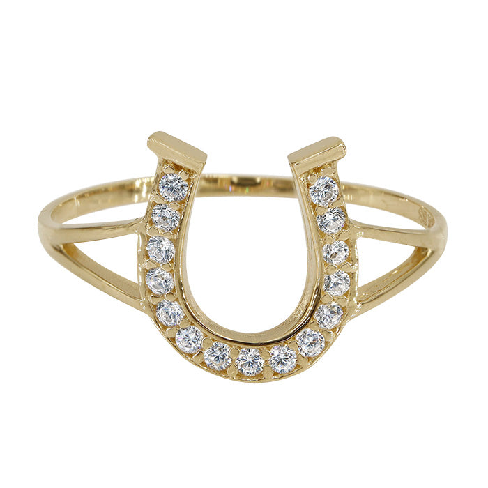 10k Solid Gold Horseshoe Ring – Size 6